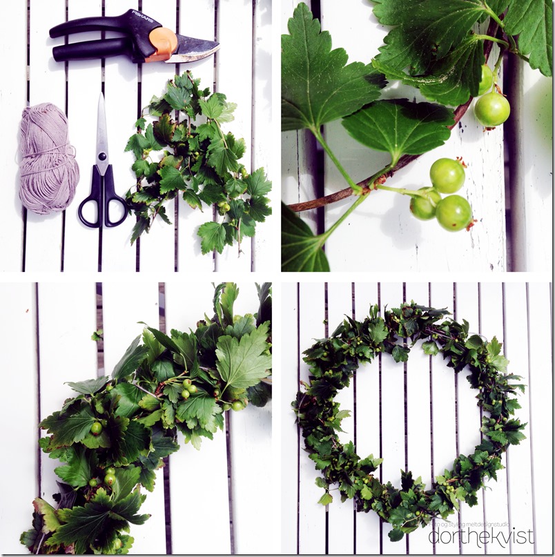 Sensommerkrans DIY Styling og foto Dorthe Kvist Meltdesignstudio